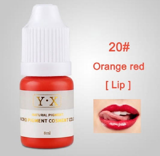 Orange red Pigmento Para Microblading Y.x Organico