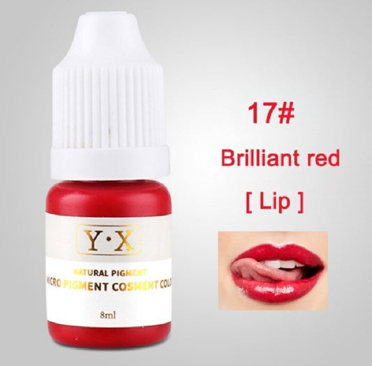 Brillant red Pigmento Para Microblading Y.x Organico